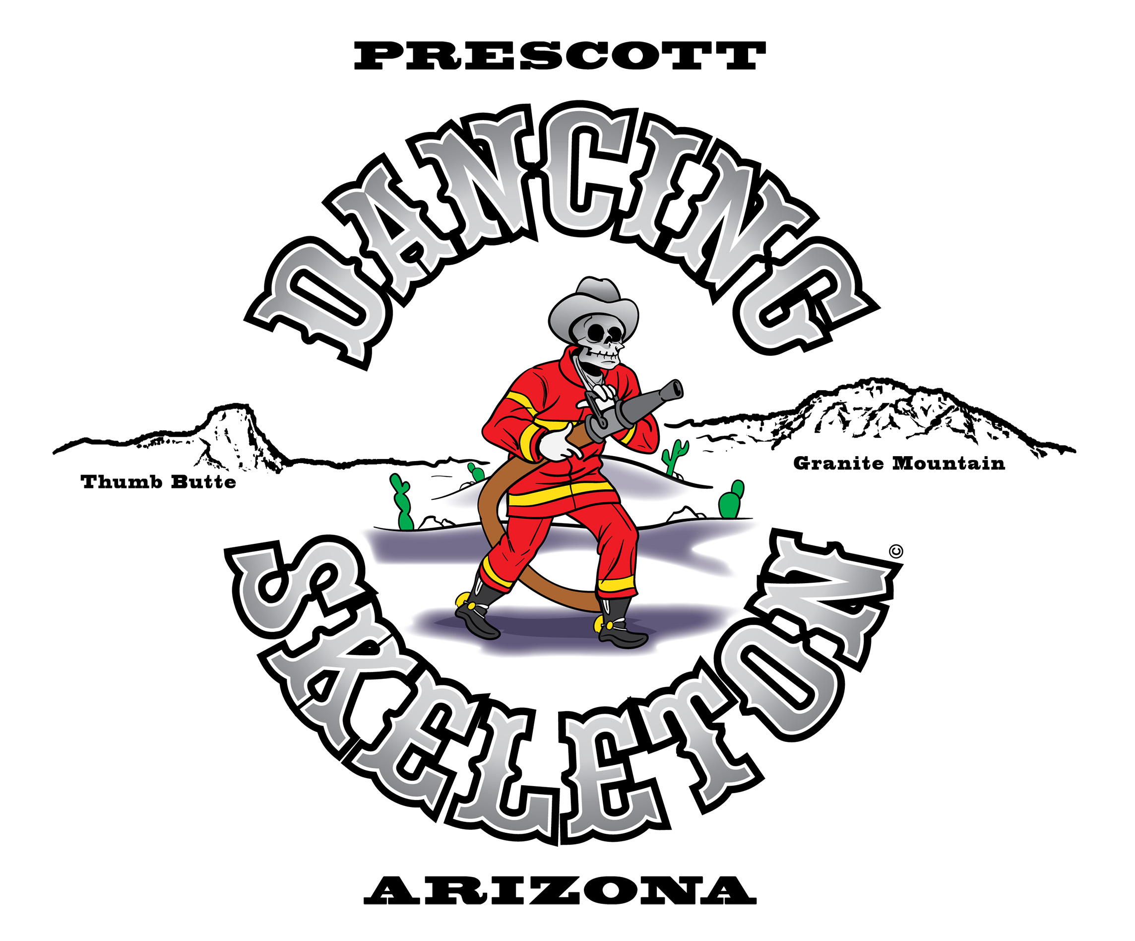 Fire Fighter Skeleton - Unisex Premium Long Sleeve T-shirt