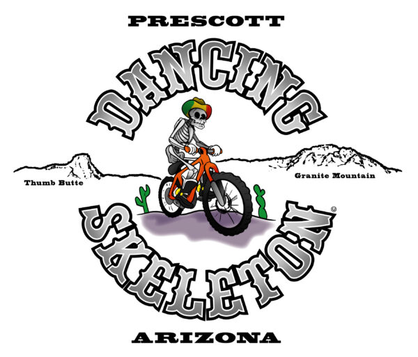 Mountain Biking Skeleton - Unisex Premium Long Sleeve T-shirt